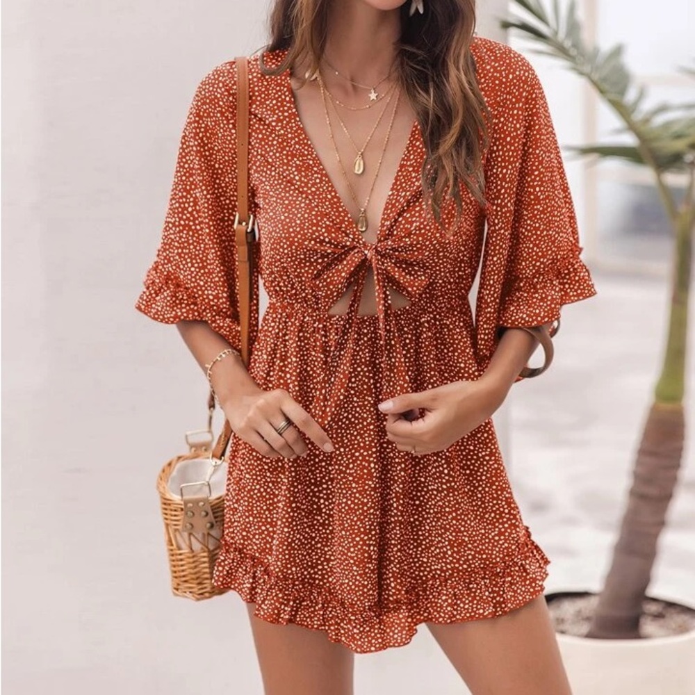 Tie-Front Romper